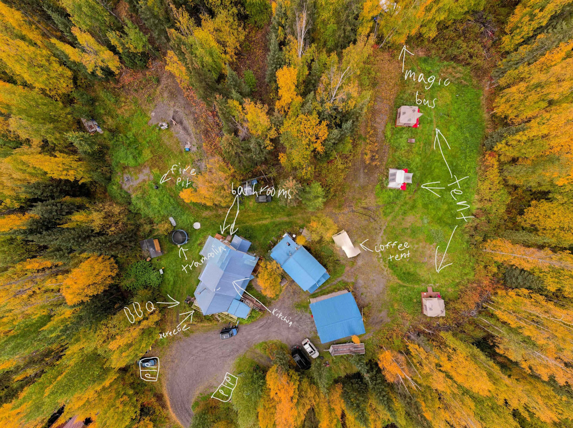 Шале «Бродячий лось» aerial view